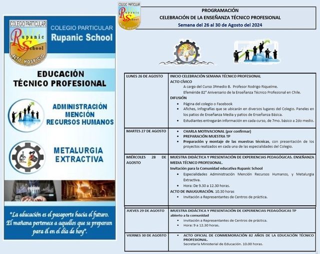 Semana de la Educación  Técnico Profesional